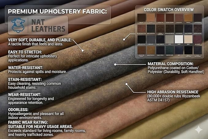 NAT Leathers, Blonde Distress Soft Faux Vegan Leather PU {Peta Approved Vegan}