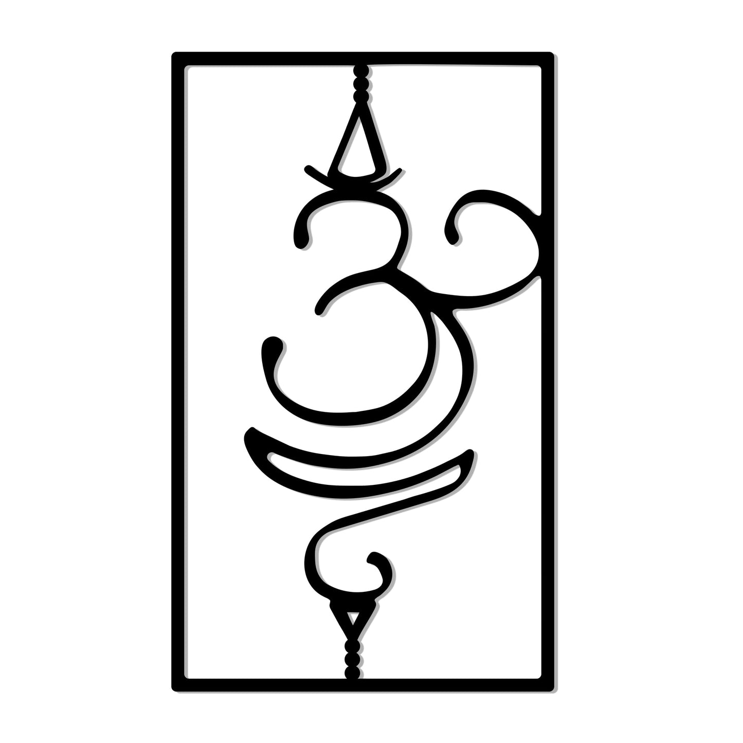 Slickss Breathe Sanskrit Symbol Metal Wall Decor, Om Yoga Symbol Wall Art, Yoga Meditation Home Decor, Zen Yoga Studio Decoration, Gift for Yogis(14.2" x 8.3")