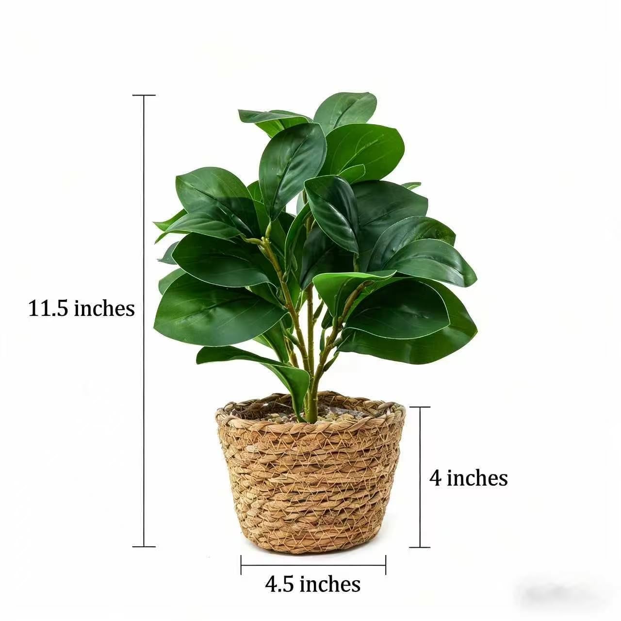 Ewtogift Fake Eucalyptus Plants 14.5 Inches Tall Artificial Eucalyptus Indoor Plants with Green Lifelike Leaves in Black Gray Pot for Home House Outdoor Decor Porch Pots Planter Decorations (Plant A)