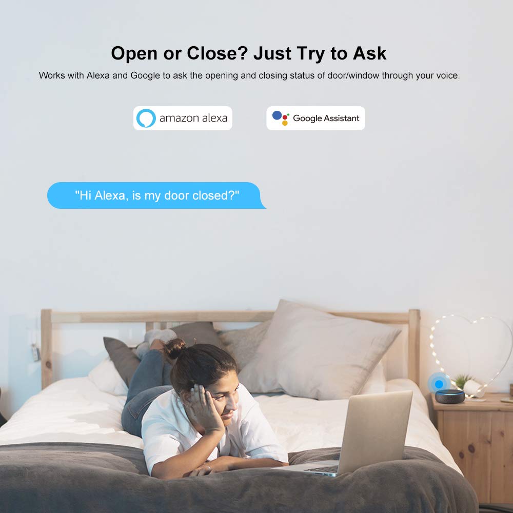 SONOFF SNZB-04 ZigBee Wireless Door and Window Sensor 2-Pack, Burglar Alarm for Home Security, Compatible with Alexa Google Home, SONOFF Zigbee Bridge Required