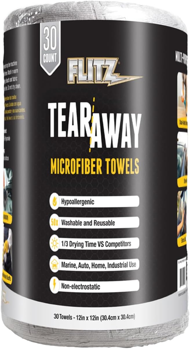 Flitz Tear Away Microfiber Towel Roll