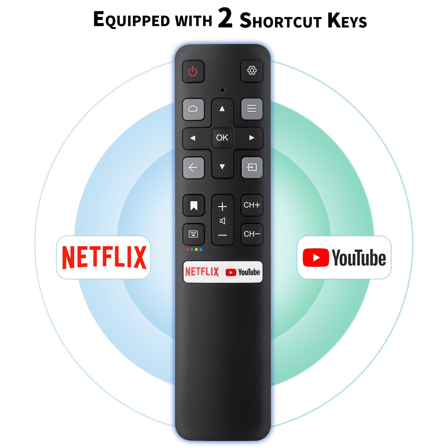 Voice Remote Replacement for TCL Android Smart TVs,RC813 with Google Voice Function