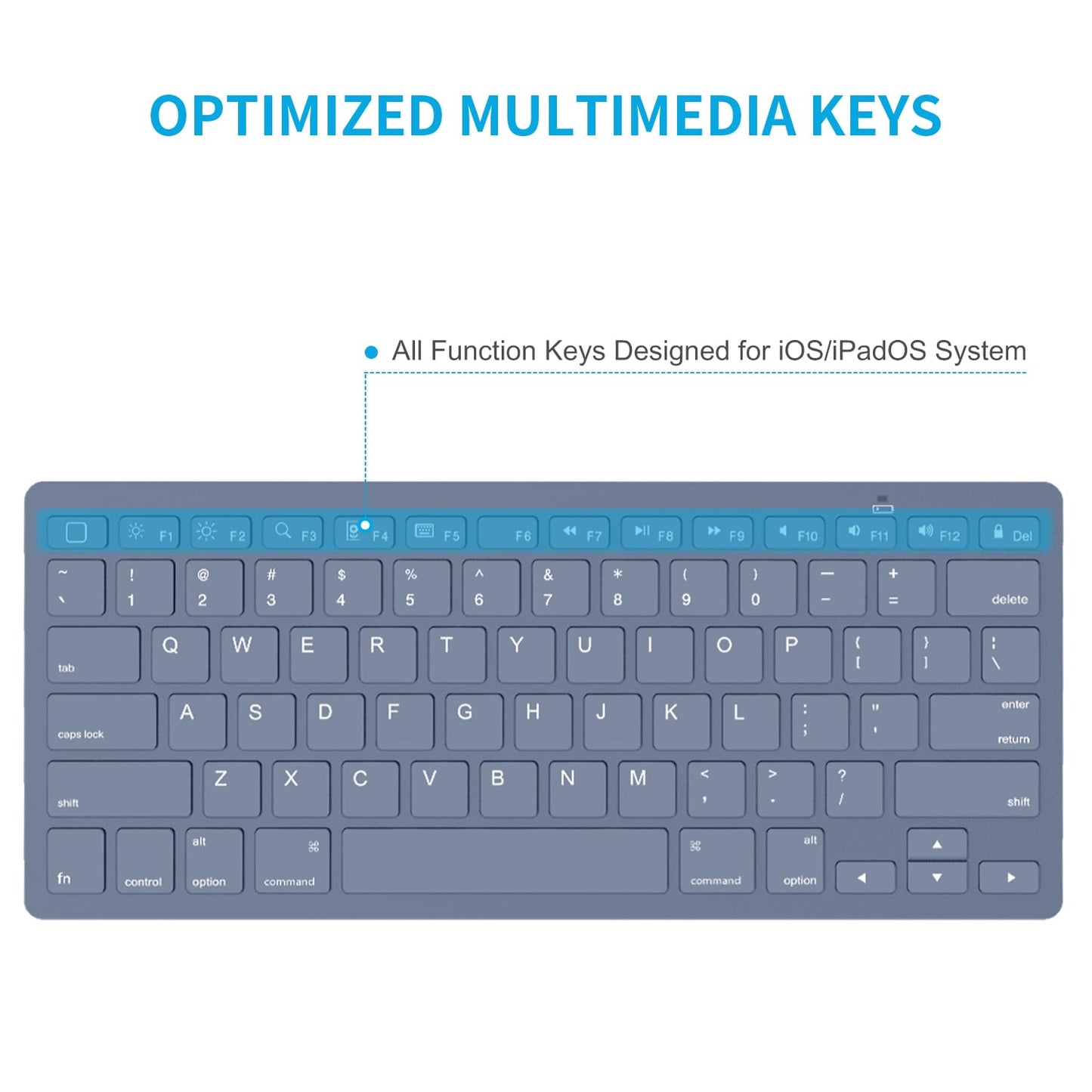 OMOTON Bluetooth Keyboard Compatible with iPad 10th Generation, iPad 10.2 (9th/8th/7th), iPad Pro 13/12.9/11 inch, iPad Air/Mini and More iOS Devices, White