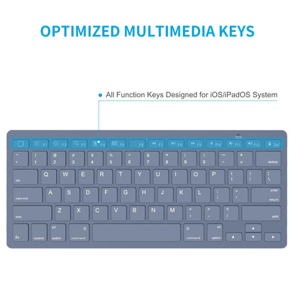 OMOTON Bluetooth Keyboard Compatible with iPad 10th Generation, iPad 10.2 (9th/8th/7th), iPad Pro 13/12.9/11 inch, iPad Air/Mini and More iOS Devices, White