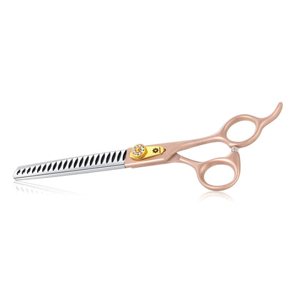 Dream Reach 7'' Professional Pet Grooming Chunker Scissors, 440C Japanese Steel Chunker Shears for Dog Cat and More Pets