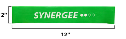 Synergee 10 Pack Mini Band Resistance Loop Exercise Bands Green Medium Resistance
