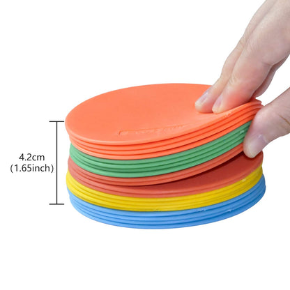 Eco Walker 4inch Mini Floor Spot Markers for Classroom Preschool and Kindergarten (Set of 20pcs) (Multi)