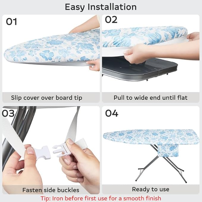 FIOBEE Ironing Board Cover and Pad Extra Thick Iron Board Pad