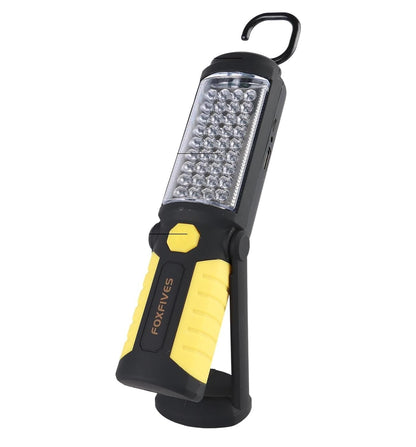 Powerful 36+5 LED 3000 Lumens Portable Flashlight Torch Rechargeable Inspection Lamp Camping Light Hands-Free Garage Workshop Flashlight for Work with Adjusting Stand, Hanging Hook and Magnet Base