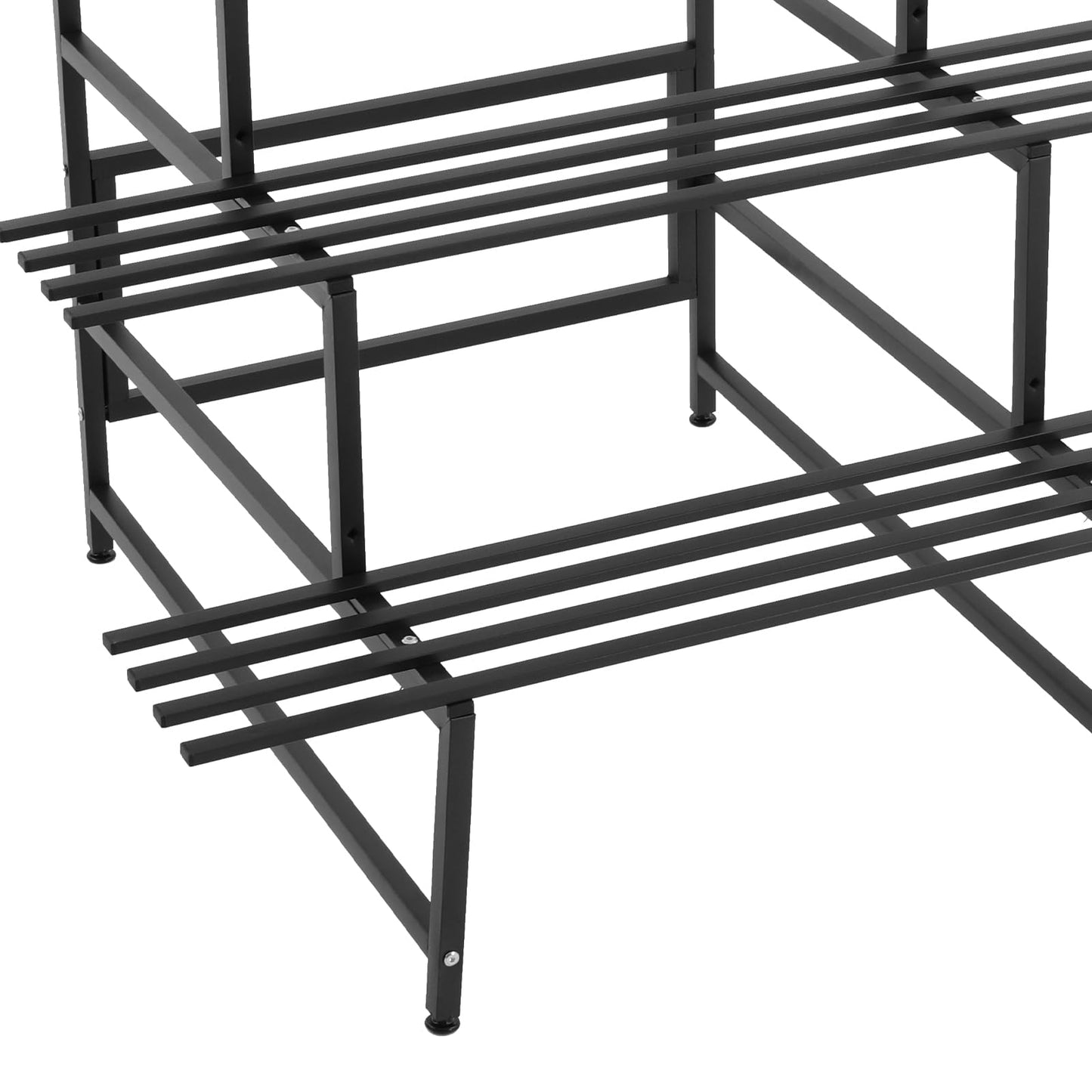 NeNchengLi 4 Tiers Iron Plant Stand Indoor Outdoor Black Planter Display Shelf Ladder Plant Shelf Indoor, Plant Stand 176Lbs Load-Bearing Capacity-For Garden, Patio, Balcony
