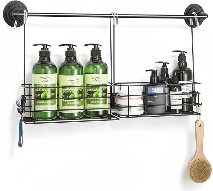 2pcs Single-Layer Shower Caddy Hanging Shower Orangizer Stainless Steel Shower