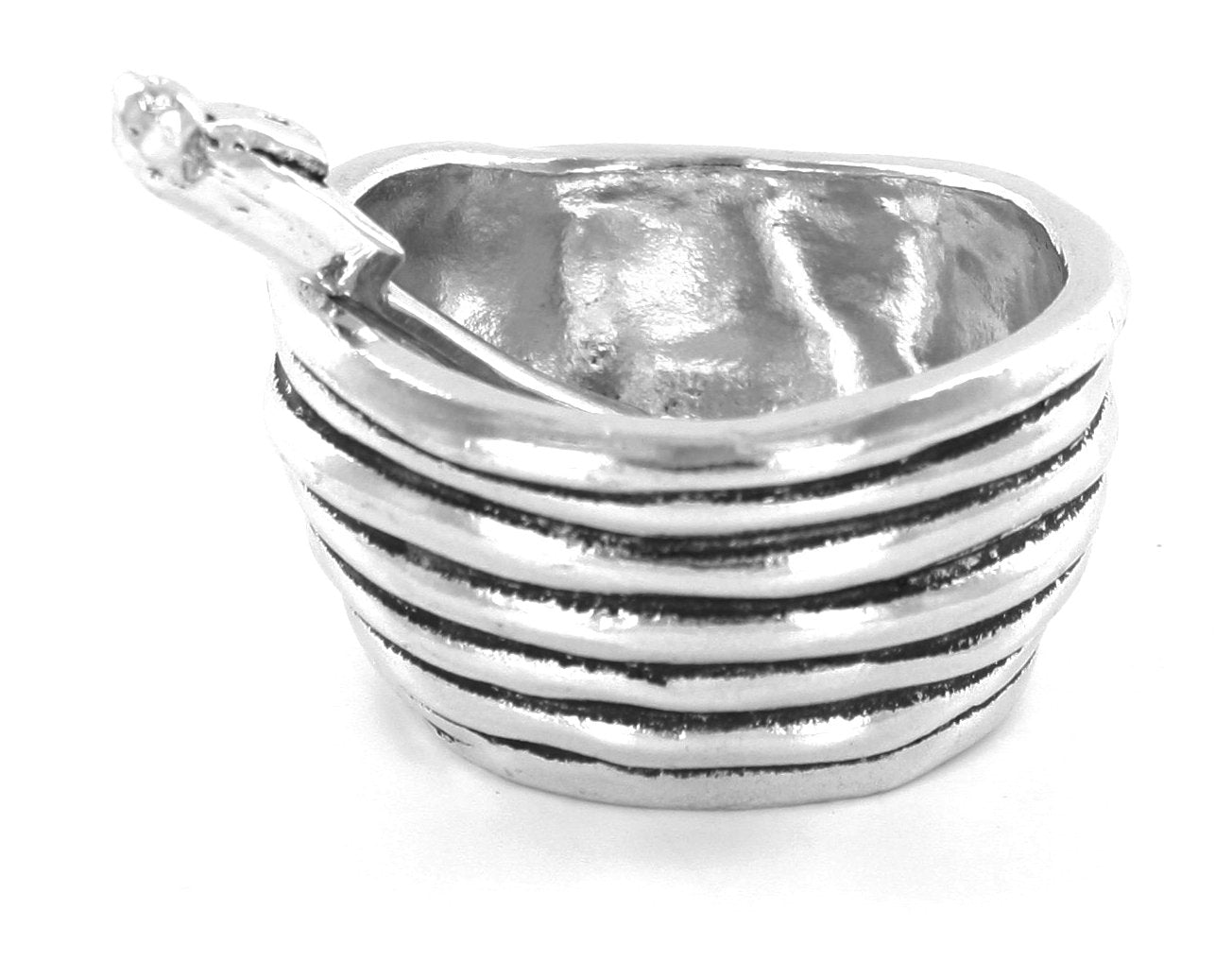 Basic Spirit Bird Nest Salt Cellar w/Spoon Handcrafted Pewter Home Lead-Free SD-6