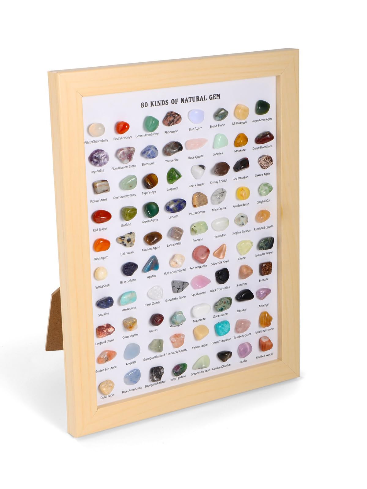 Top Plaza 80 Pcs Natural Real Crystals Stone Rock Collection Mineral Specimens Decor Crystal and Gemstones for Home Decoration