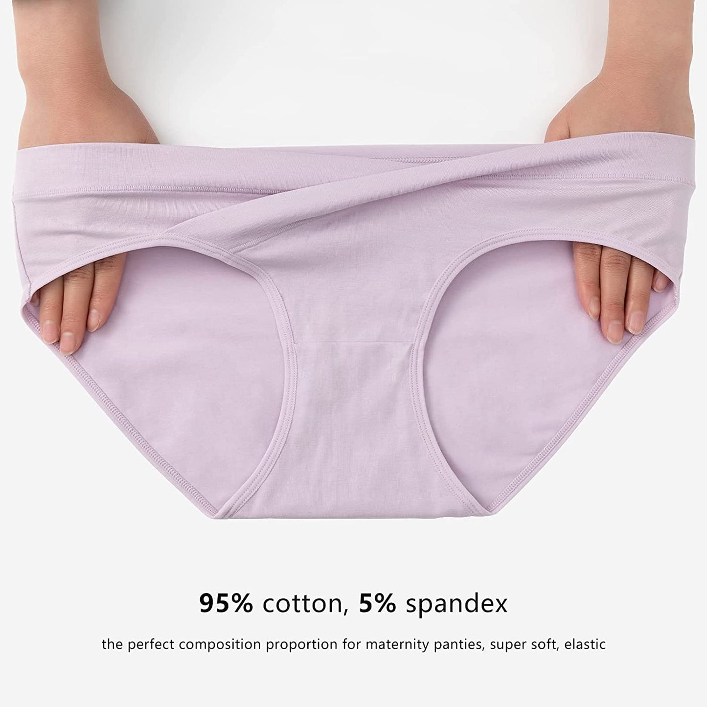 HBselect 6 Pack Womens Maternity Knickers Cotton Pregnancy Panties Under Bump Maternity Underwear