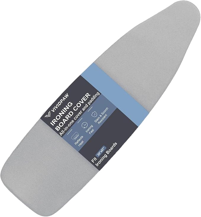 Extra Large Ironing Board Cover and Pad 22x57, 21x57 Thick Padding, Elastic Edge