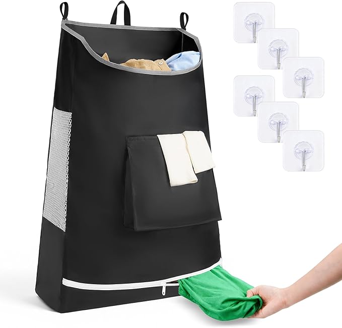 Hanging Laundry Hamper Bag, Extra Large Storage Space,