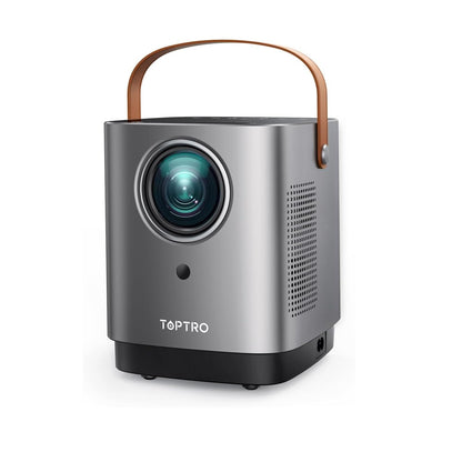 [Unique Handle Design] Mini Projector, Mini Projector with 5G WiFi and Bluetooth, TOPTRO 1080P Portable Projector with Touch Screen, 2025 Upgrade Outdoor Movie Proyector for iOS/Android/TV Stick/HDMI
