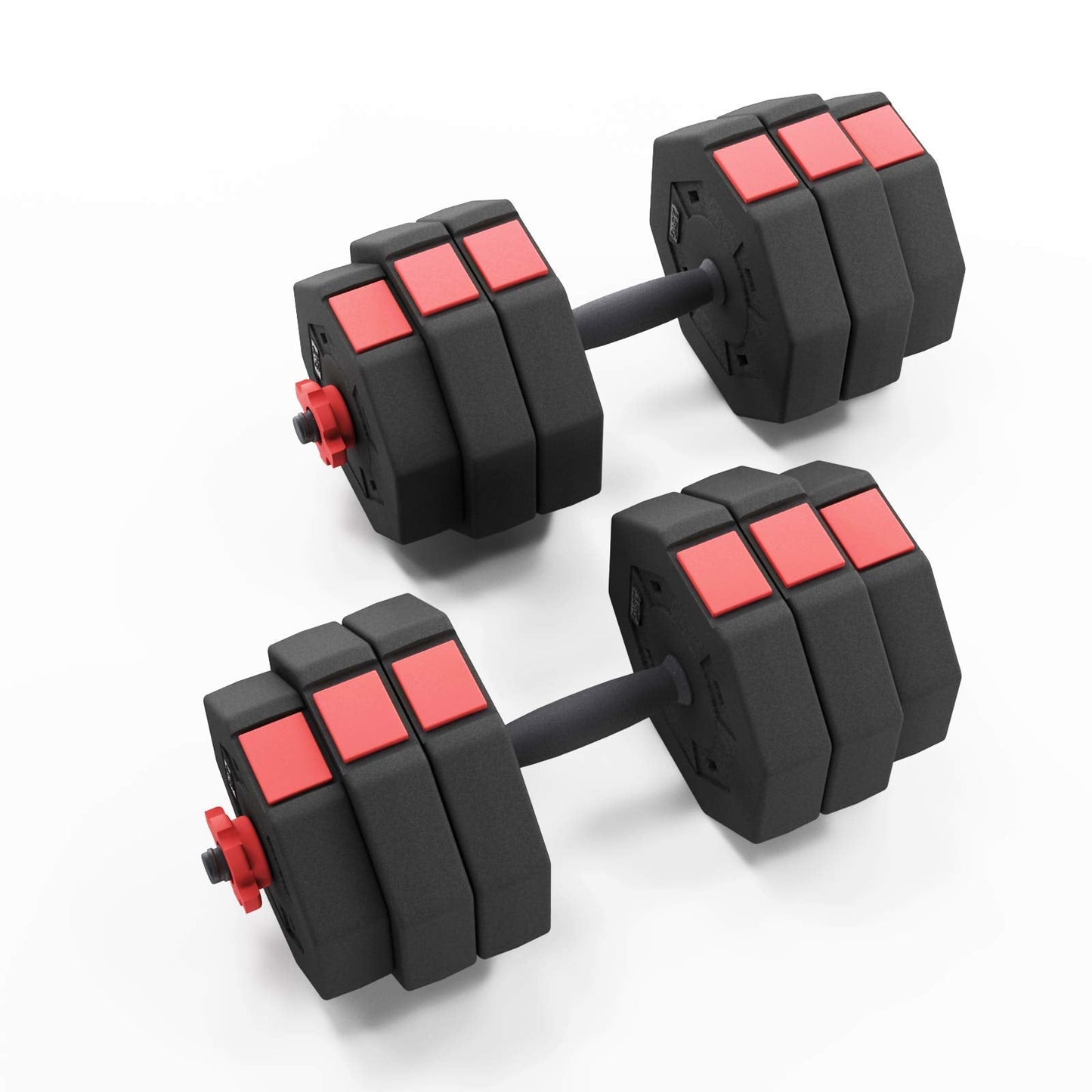 soges Adjustable Dumbbells Set, Iron sand mixture Octagonal designed Weights Dumbbells Set, Anti rolling Fitness Dumbbells HSYL001-30