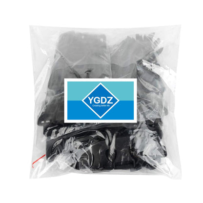 YGDZ 1 Inch Buckles, 35 Side Release Plastic Buckles and Tri-Glide Slides Parachute Black Buckles for Backpack Luggage Strap Pet Collar