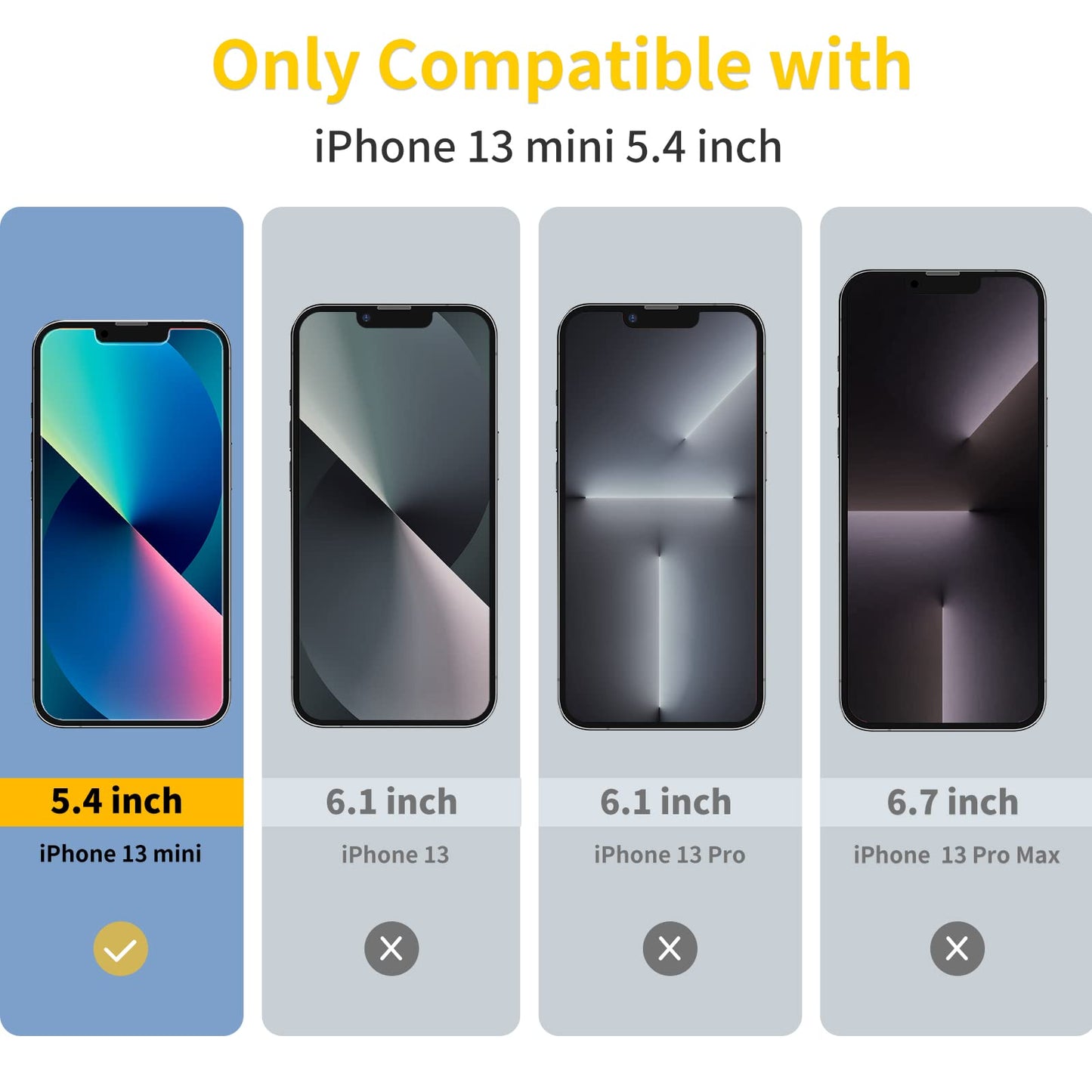 UNBREAKcable Shatterproof Tempered Glass Screen Protector for iPhone SE 2022/SE 2020, iPhone 8/7 [3-Pack] [99.99% HD Clear] [Easy Installation Frame] [9H Hardness][Bubble Free] for Apple 4.7''