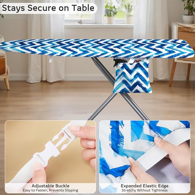 FIOBEE Ironing Board Cover and Pad Extra Thick Iron Board Pad