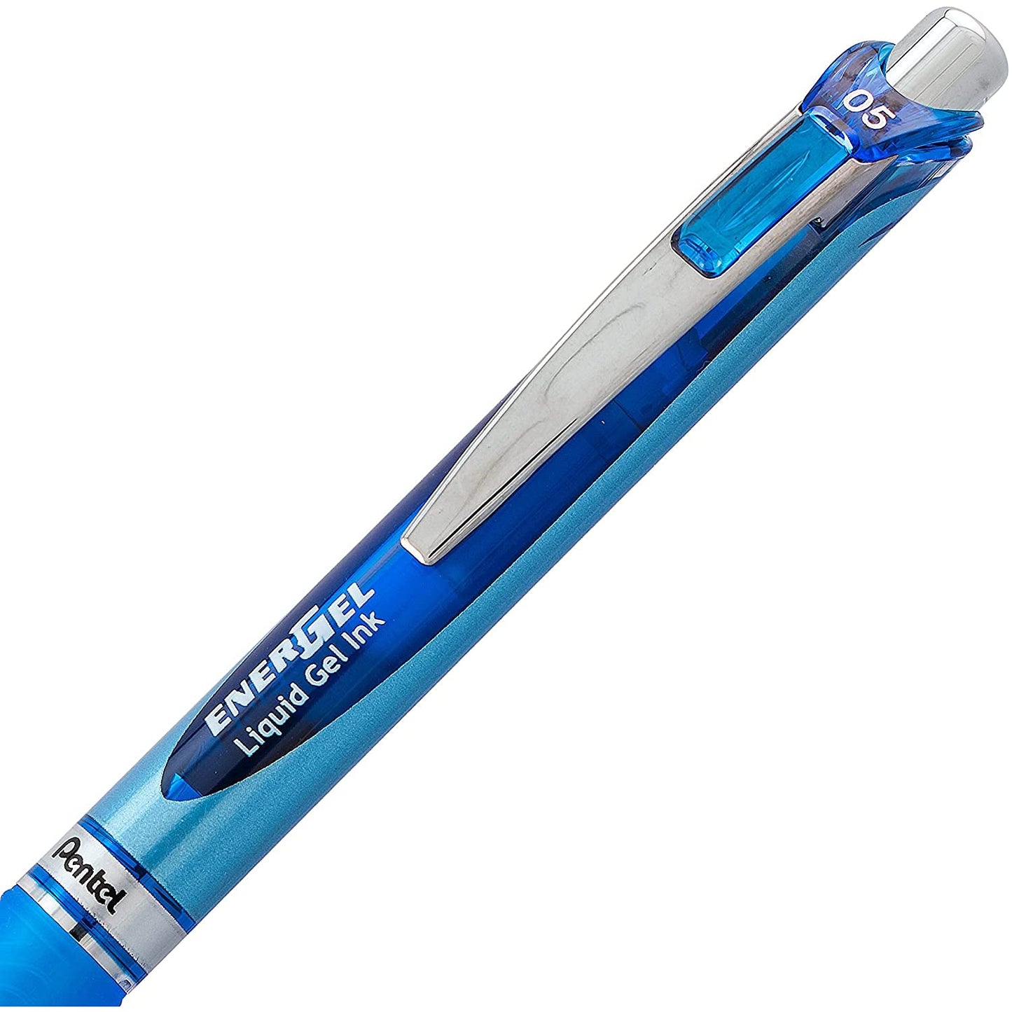 Pentel Energel 0.5 mm Rtx Retractable, 12 Pack of 6 Black & 6 Blue Ink Pens Needle Tip, Pens 0.5 mm Fine Point
