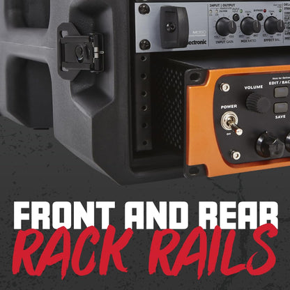 Gator Cases Pro Series Rotationally Molded 6U Rack Case with Shallow 13" Depth; Made in USA (G-PRO-6U-13)