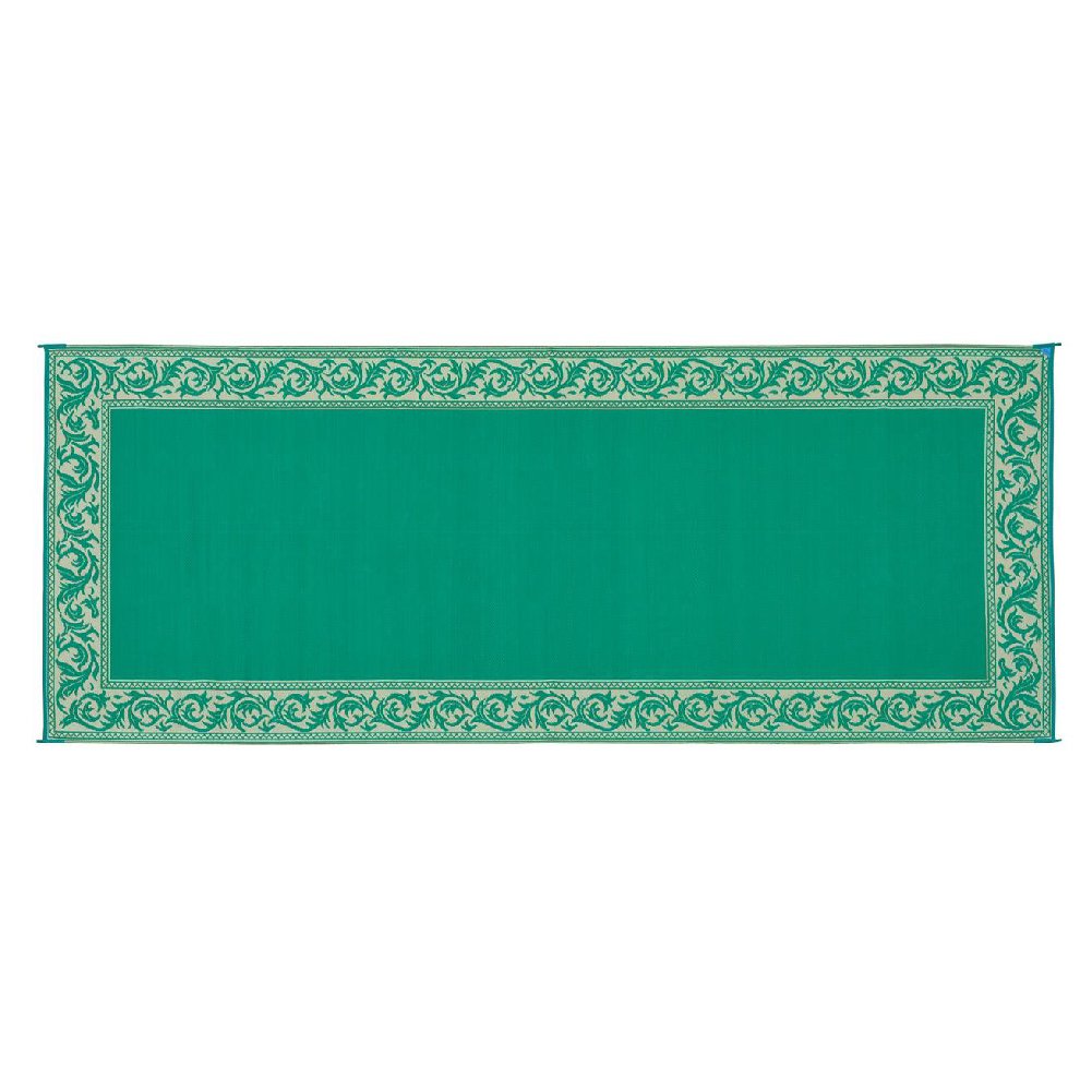 Stylish Camping Ming's Mark RC4 Reversible Classical Patio Mat - 8' x 20', Green/Beige