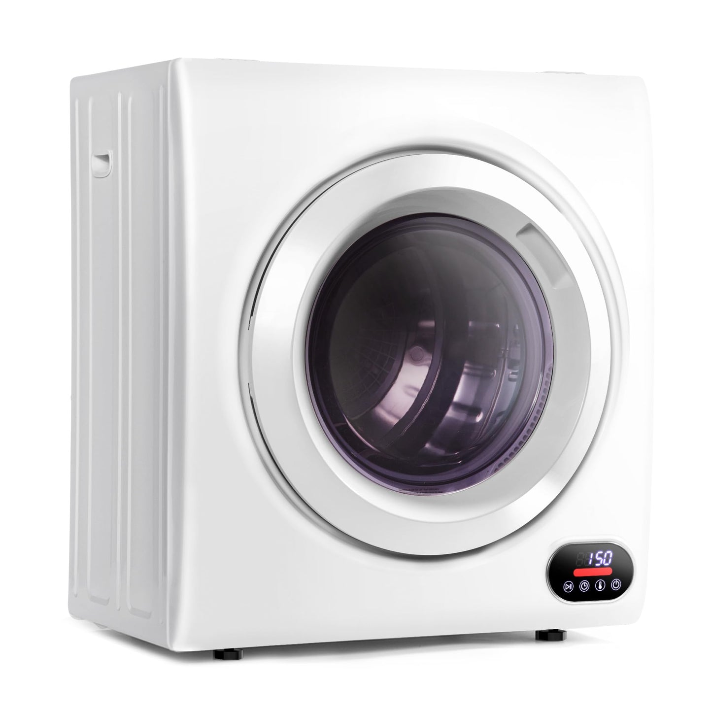 Euhomy Portable Dryer, 1400w, 2.65 Cu.Ft. Clothes Drying Machine with Exhaust Hose, Compact Dryer with Stainless Steel Drum, LCD Display, Suitable for Home, Apartment, RV