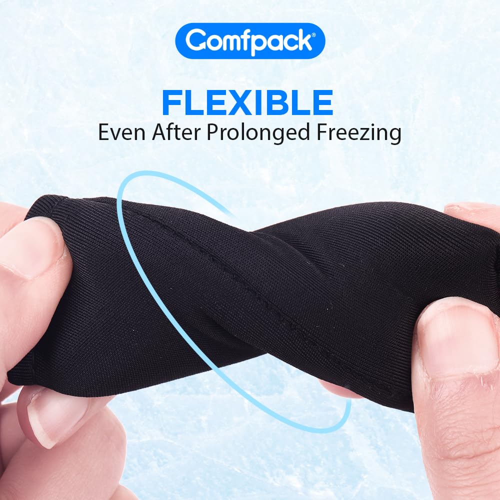Comfpack 4PCS Finger Sleeves Gel Ice Pack for Pain Relief, Reusable Hot Cold Compression Finger Brace Ice Packs for Injuries, Trigger Finger, Arthritis, Knuckle Immobilization, Gout, Sprain