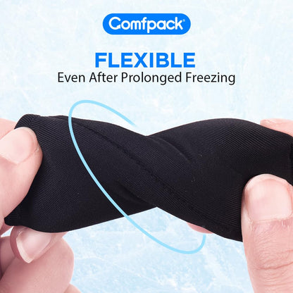 Comfpack 4PCS Finger Sleeves Gel Ice Pack for Pain Relief, Reusable Hot Cold Compression Finger Brace Ice Packs for Injuries, Trigger Finger, Arthritis, Knuckle Immobilization, Gout, Sprain