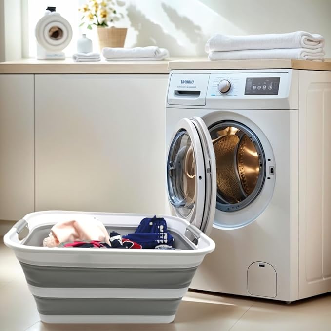 SAMMART 42L Collapsible Plastic Laundry Basket