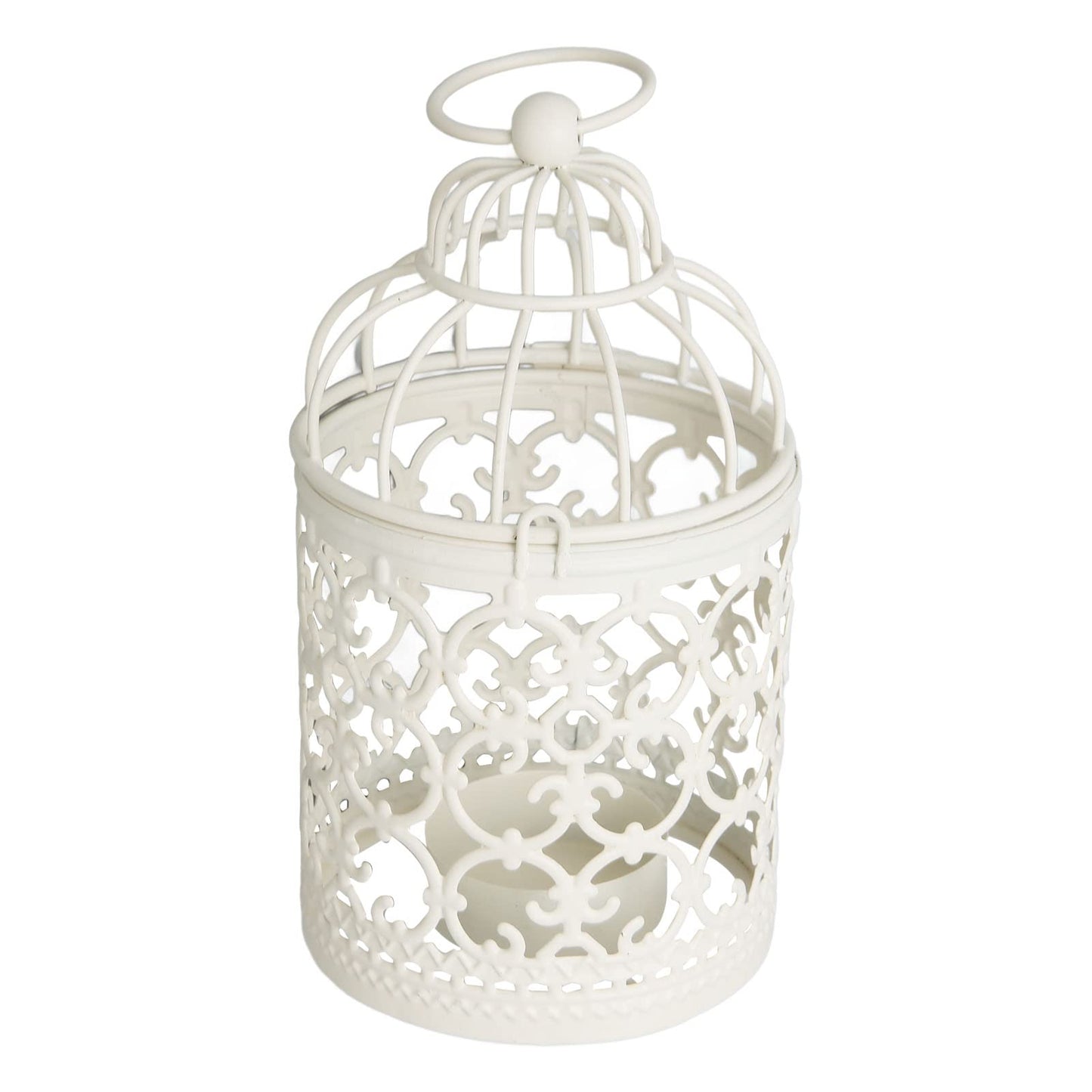 Tealight Lantern Hollow Pattern Decorative Metal Bird Cage Candle Holder for Dining Table Wedding Party