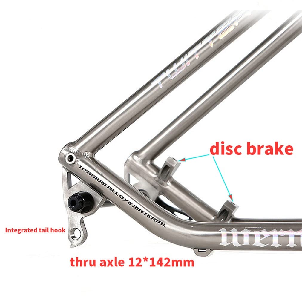 HIMALO Bike Frame 27.5/29er Mountain Bike Frame 15.5''/17''/19'' Lightweight Titanium Alloy Rigid Frame Disc Brake Thru Axle 12x142mm XC AM(29 * 19'')
