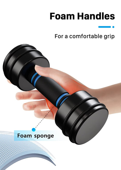 Northdeer Hand Weights Set 5lbs Pair (3lbs/4lbs/5lbs) Adjustable Black Coated Weight Set with Foam Handles Home Exercise Gym Workout for Women, Youth (5lbs×2)