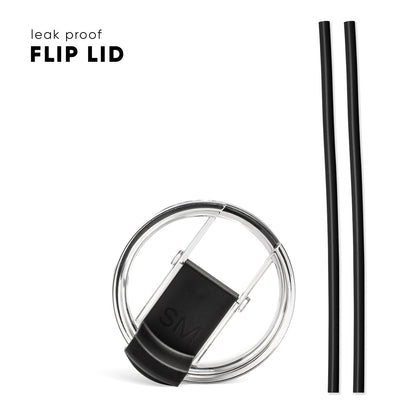 Simple Modern Travel Coffee Mug Tumbler with Flip Lid | Insulated Stainless Steel Iced Coffee Cup | Gifts for Women & Men | Voyager Collection | 350ml | Midnight Black