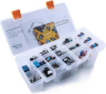 ELEGOO Upgraded 37 in 1 Sensor Modules Kit with Tutorial Compatible with Arduino IDE UNO R3 MEGA Nano