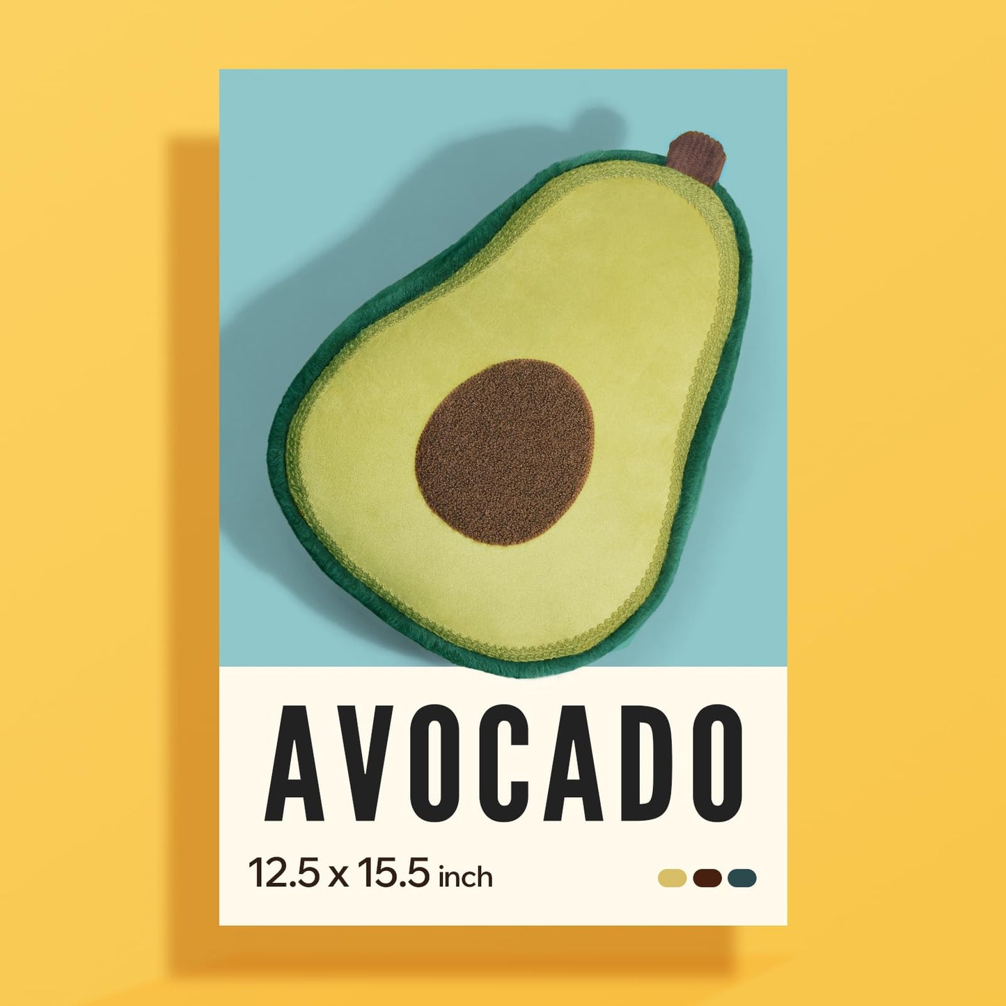 Phantoscope Papaya Shaped Throw Pillow, Fruit Themed Cushion for Couch, Bed and Chair, Pink, 10 x 15 inches