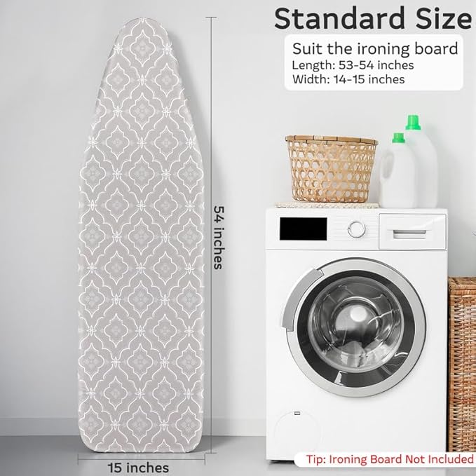 FIOBEE Ironing Board Cover and Pad Extra Thick Iron Board Pad