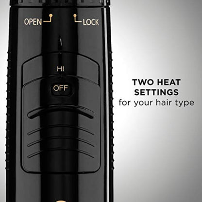 Conair 2-in-1 Hot Air Curling Combo, Includes 1.5-inch Curl Brush and 1-inch Aluminum Bristle Brush