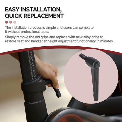 Suitable for Peloton Exercise Bike Seat and Handlebar Height Adjustment Handle Replacement – Alloy L Handle for Vertical Post, Exercise Bike Parts and Tools for Seat/Handlebar Up and Down Adjustment