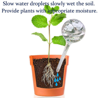 Plant Automatic Watering Devices, Clear Plastic Self-Watering Bulbs Flower Automatic Watering Device While Away Garden Waterer for Plant Indoor Outdoor