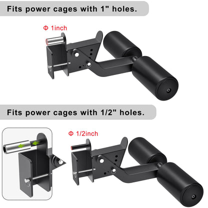 Lifeswell Nordic Hamstring Curl Attachment for 2"x2" Power Rack with 1" or 1/2" Hole, 6 Height Adjustable Leg Hold Down with Leather Surface for Home Gyms