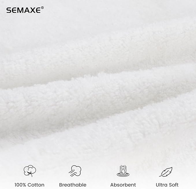 SEMAXE 12 Pack Hand Towels for Bathroom, 100% Cotton Towels