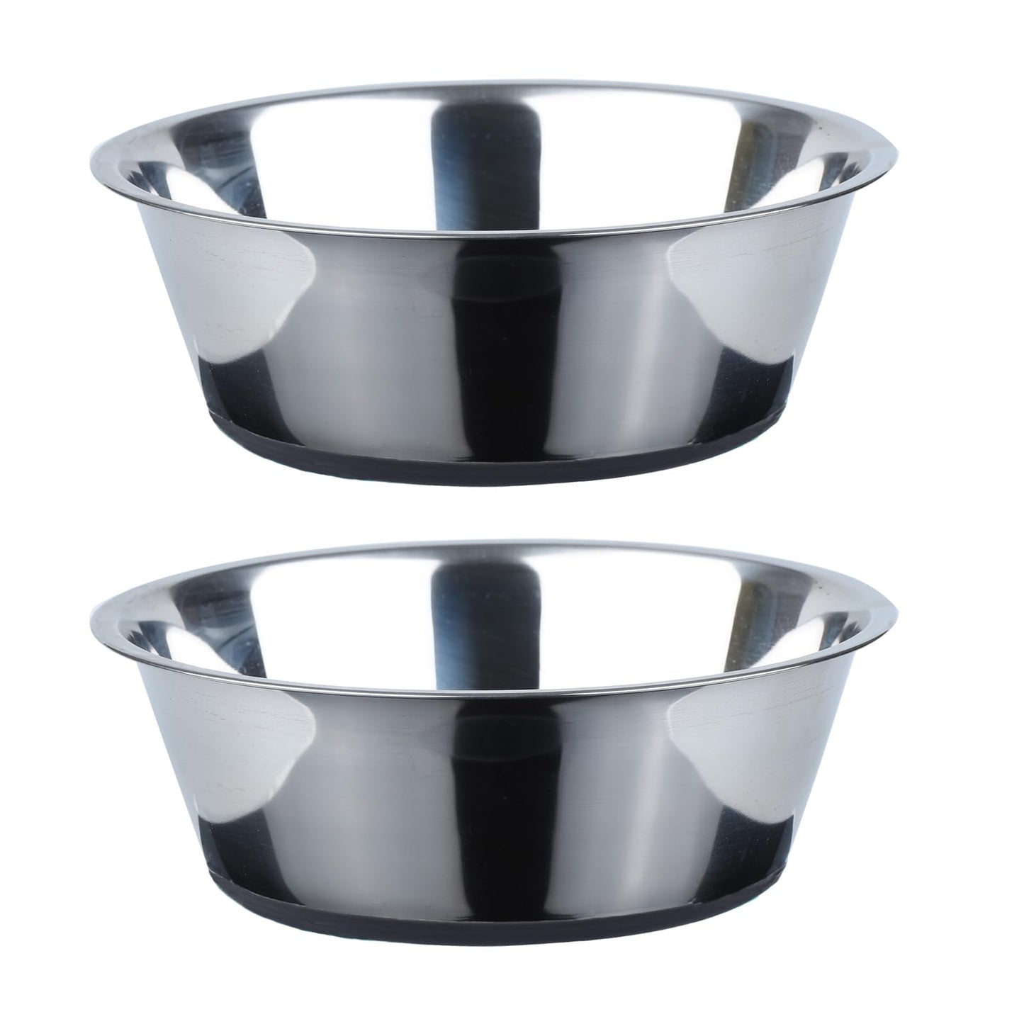 PEGGY11 Stainless Steel Dog Bowls, Nonslip, Food Grade, Dishwasher Safe, Easy to Clean - 1.44L, 2 Pack