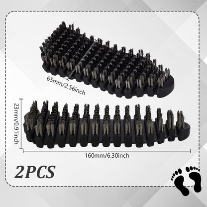 AHANDMAKER 2 pcs Barbell Brush for Cleaning Bars, Flexible Cleaner Metal Brush Barbell Cleaning Brush Scrubber Barbell Care Kit for Cleaning Training Strength Weighted Bars