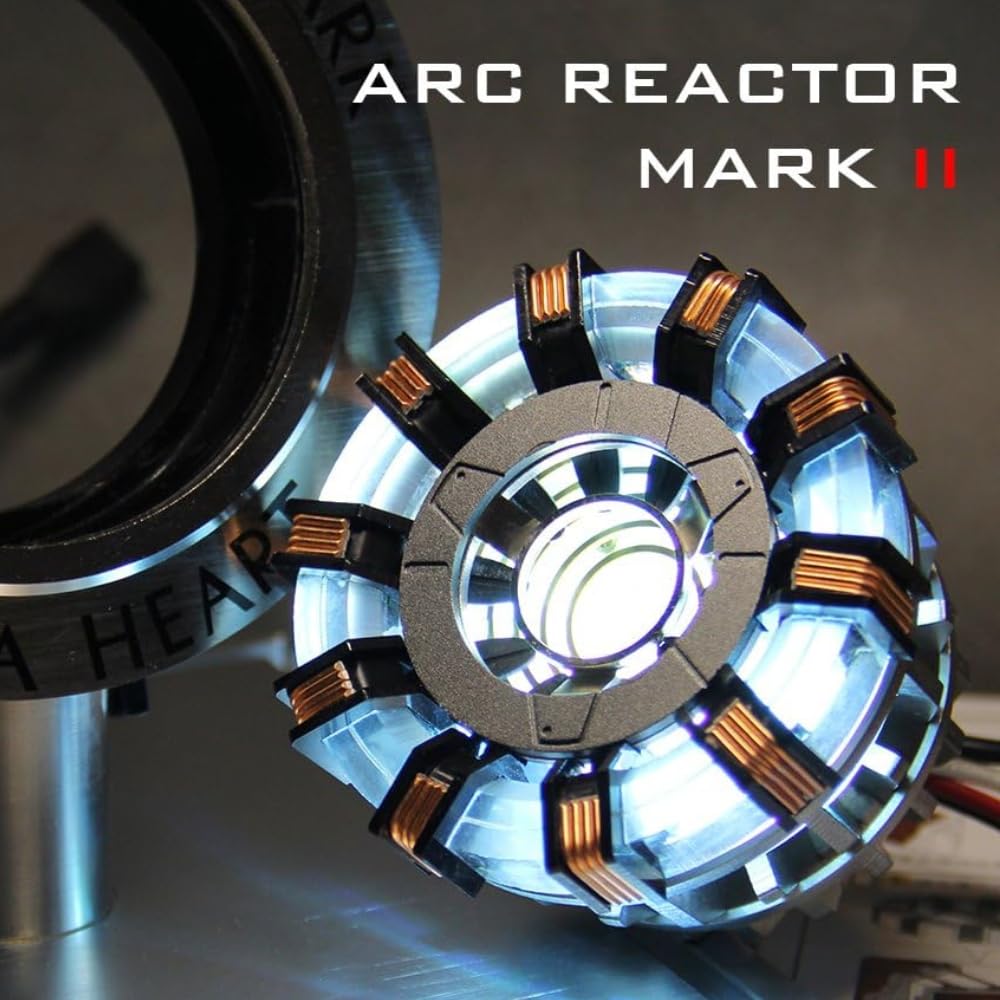 Euvdora 1:1 DIY Model Iron Man Arc Reactor MK2 LED Light Tony Stark Heart Chest Lamp Handmade Toys