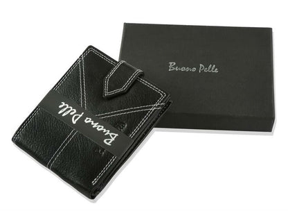 Wallets Mens Slim RFID Blocking Genuine Leather with Zip Coin Pocket, Banknote Compartments, Card Holders Pouch ID Window. Wallet for Men with Gift Box
