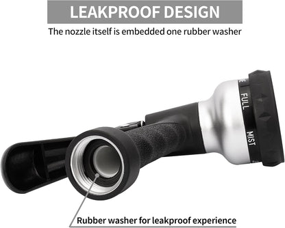 AUTOMAN Hose Pipe Spray Gun, 7 Patterns Garden Hose Spray Gun, High Pressure Hose Nozzle, Anti-Slip Water Hose Gun for Plants & Lawns Watering, Car & Bike Washing and Pets Bathing