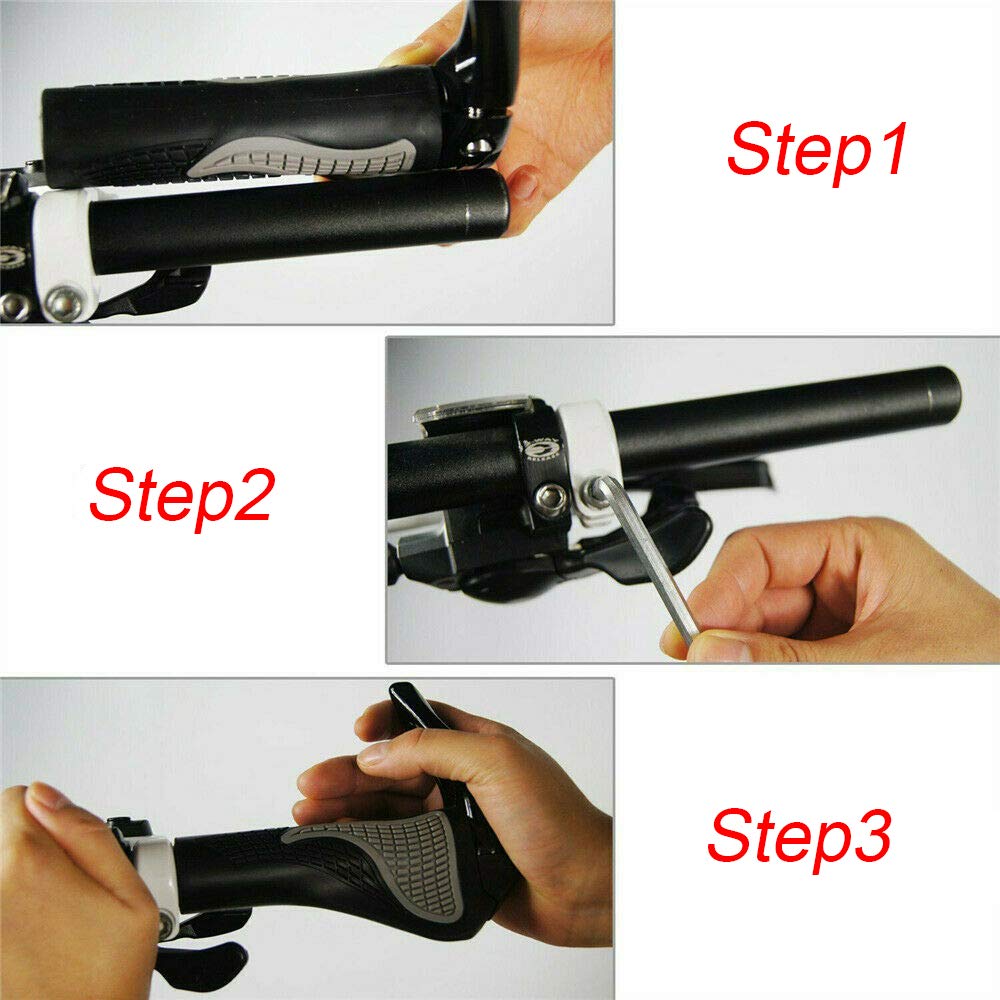 Eyech One Pair Bicycle OX Horn Handlebar Grips Anti-Slip Silicon Ergonomic Bike Handlebar Grips for MTB Mountain Road Bike